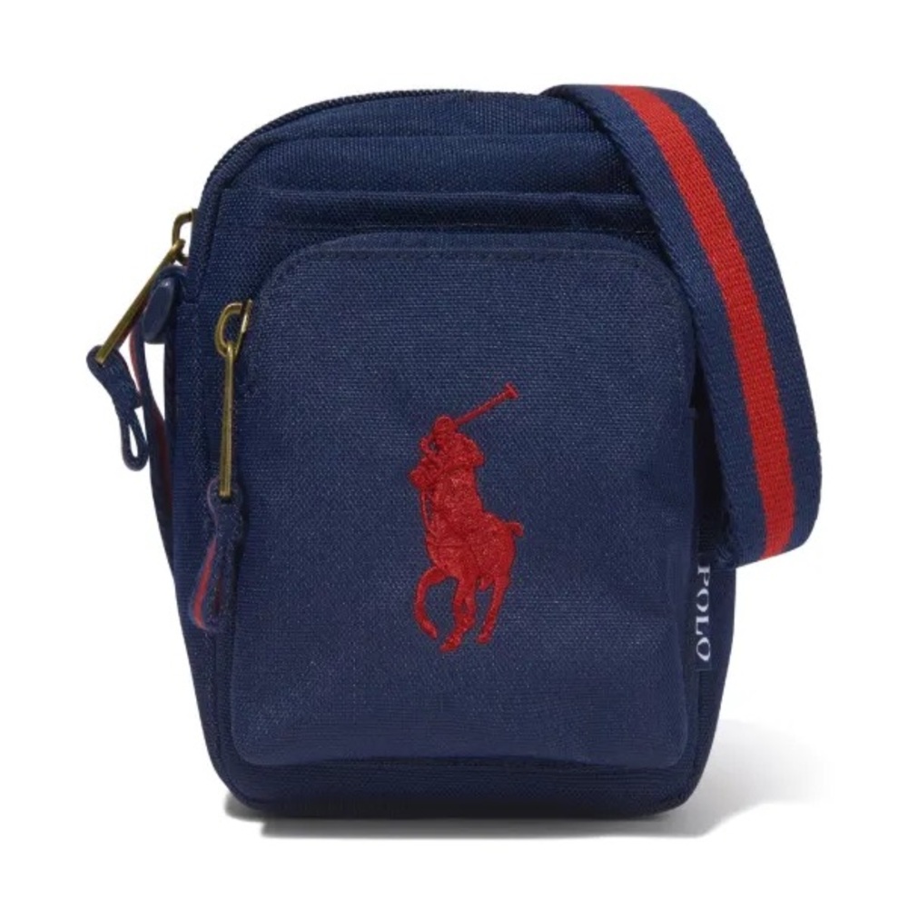 Polo by Ralph Lauren Belt Bag Blue and Red Sporty Design